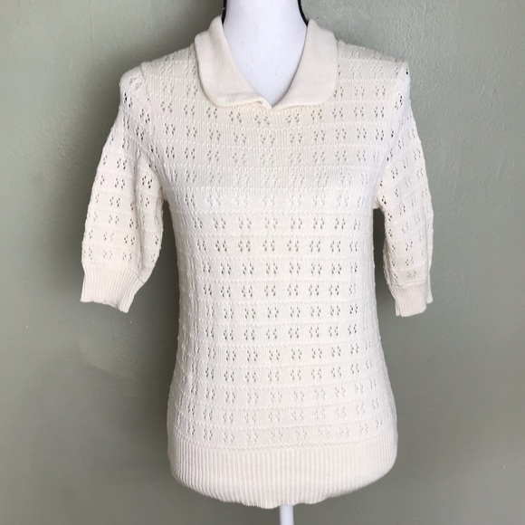 Pins & Needles Pointelle Collar Pullover Size S - Picture 2 of 6